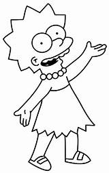 Simpson Lisa Pages Simpsons Coloring Template Drawing Characters Family sketch template