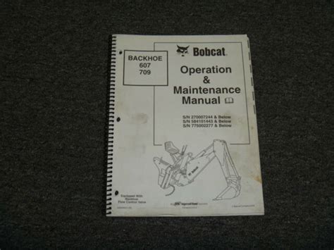 bobcat   backhoe owner operator maintenance manual ebay