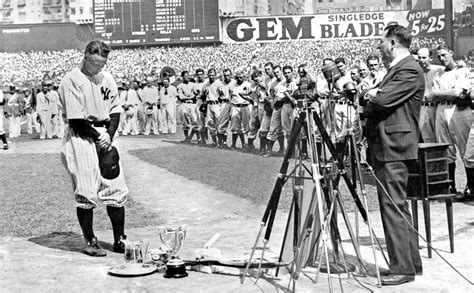 years  today july   lou gehrig  goodbye   emotional speech  courage