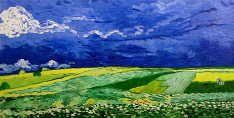 janet padens paintings wheatfield  thunderclouds  van gogh  jeremy