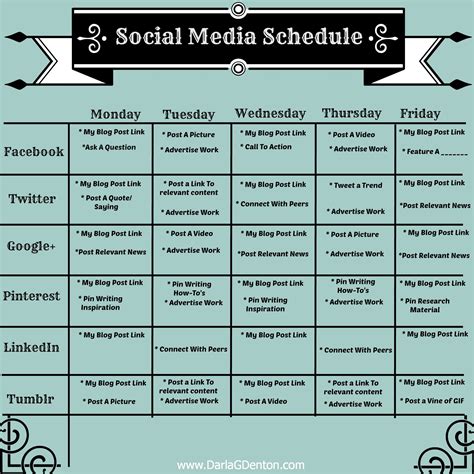 social media posting schedule social media calendar template social