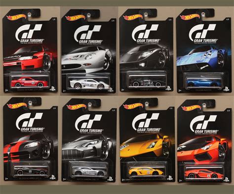 Hot Wheels 2016 Gran Turismo Complete Set Of 8 Cars