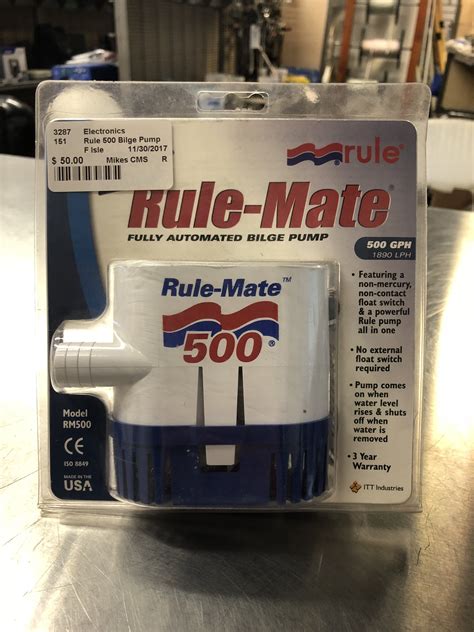 rule mate fully automated bilge pump  gph