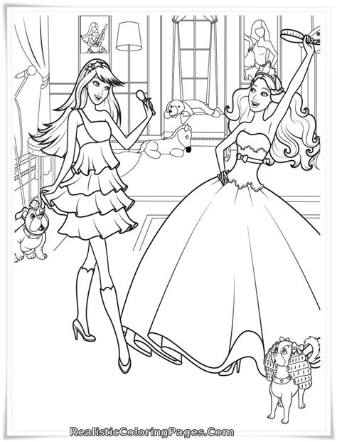 barbie    dancing princesses coloring pages   gmbarco