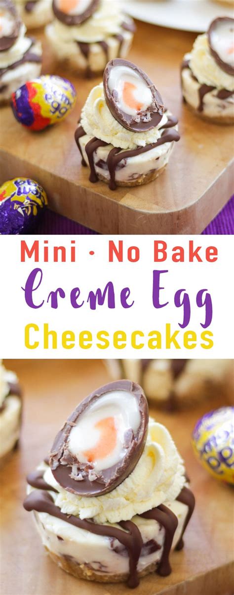 mini no bake creme egg cheesecake recipe delicious light and creamy