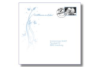 adressierte kuverts adressieren persoenliche briefmarken individuell