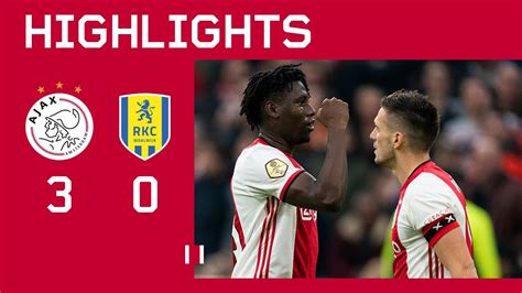 highlights ajax rkc waalwijk youtube