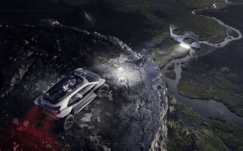 drones  headlights   audi ev  road concept car dronedj