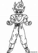 Saiyan Super Coloring Pages Gohan Son Getcolorings sketch template