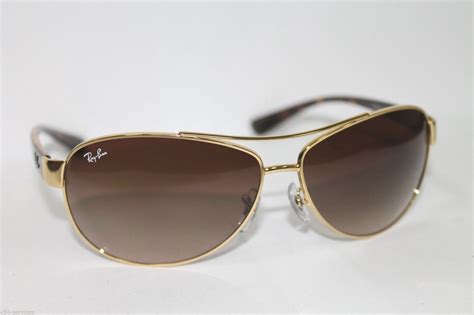 ray ban sunglasses aviator 3386 001 13 63 gold tortoise brown gradient