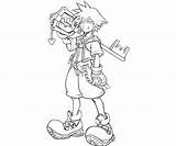 Coloring Sora Kingdom Hearts Pages Disney Arts Animal Heart Cartoon Fujiwara Yumiko Popular Printable sketch template