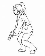 Coloring Pages Police Woman Drawing Officer Enforcement Law Clipart Girl Policeman Color Printable Getcolorings Getdrawings Library Popular sketch template