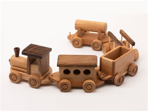 wooden train set wooden trains gifts  kids etsy uk