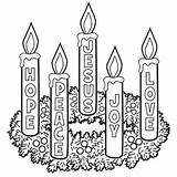 Advent Coloring Wreath Printable Getcolorings Color Pages sketch template