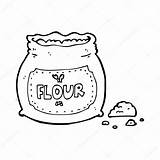 Flour Bag Cartoon Clipart Coloring Pages Drawing Illustration Stock Vector Color Getcolorings Printable Depositphotos Print sketch template
