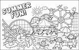 Coloring June Pages Print Printable Fun Summer Size sketch template