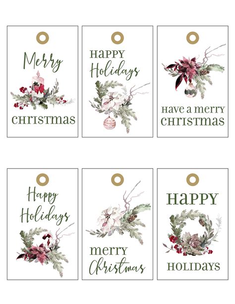 christmas gift tags  printable  printable templates
