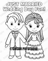 Coloring Groom Instant Bride Printable Wedding Zoom Click sketch template