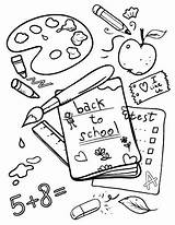 Coloring School Pages Back Printable First Kindergarten Printables Welcome September Sheet Supplies Color Kids Preschool Pdf Old Educational Sheets Getcolorings sketch template