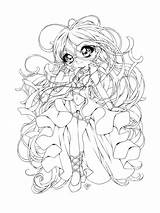 Coloring Pages Anime Manga Adult Lineart Cute Coloriage Sailor Moon Deviantart Chibi Colouring Books Sheets Printable Shojo Food Visiter Line sketch template