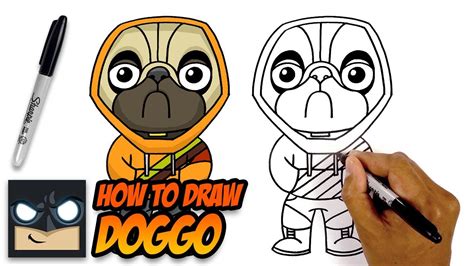 draw fortnite doggo step  step youtube