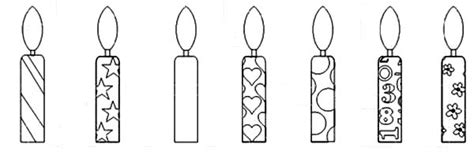 birthday candle coloring pages netart