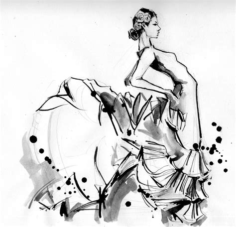 flamenco ole flamenco dancers sketches art