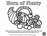 Horn Plenty Coloring Pages Thanksgiving Template Printable Cornucopia Horns Celebratingholidays sketch template
