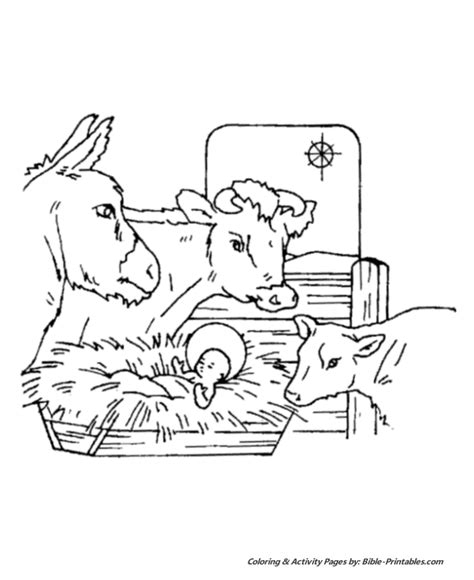 christmas story coloring pages jesus   manger