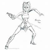Ahsoka Tano Fighting Lightsaber Coloring Pages Xcolorings 790px 54k Resolution Info Type  Size Jpeg sketch template