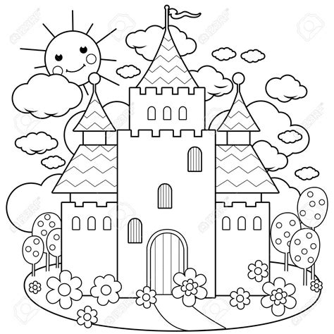 fairy tale castle drawing  getdrawings