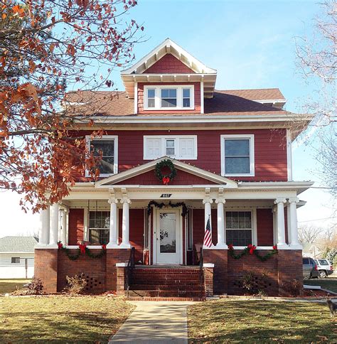 american foursquare craftsman house red house foursquare pinterest red houses craftsman