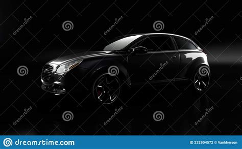 black car   dark abstract background stock illustration