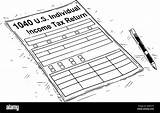 Tax 1040 Formular Abbildung Zeichnung Individuelle Filing Künstlerische sketch template