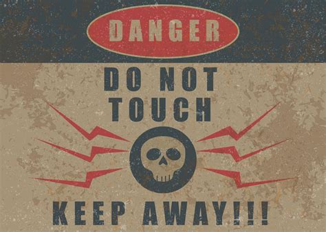 don t touch warning retro poster download free vectors