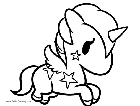 tokidoki coloring pages unicorn stellina  printable coloring pages