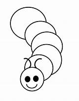 Coloring Pages Worm Kids Insect Color Inchworm Printable Easy Simple Drawing Worms Clipart Bug Colouring Apple Print Getdrawings Clip Sheets sketch template
