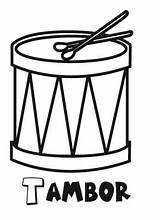 Tambor Colorear Instrumentos Tambora Musicales Colorea sketch template