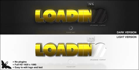 loading logo  effects project files videohive