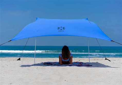 neso tents portable beach tent  sand anchor periwinkle blue amazonca sports outdoors