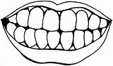 Mouth Coloring Pages Human Open Teeth Template Color Clipart Sheet Printable Kids Skull Templates sketch template