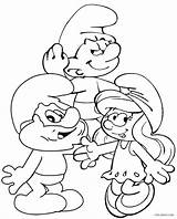 Coloring Pages Smurfs Print Getcolorings Smurf sketch template