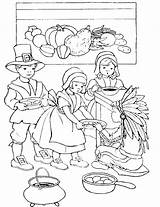 Coloring Thanksgiving Pages sketch template