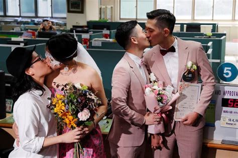 After A Long Fight Taiwans Same Sex Couples Celebrate New Marriages