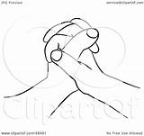 Clasped Hand Pair Outlines Prawny Illustration Royalty Clipart Rf sketch template