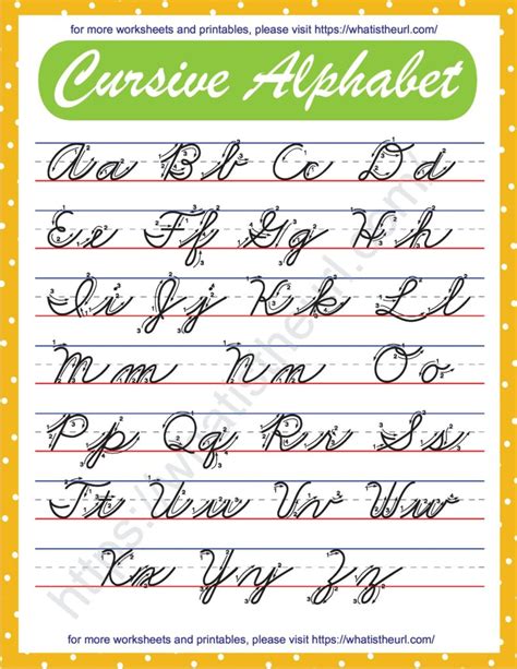 cursive alphabet high quality chart  home teacher
