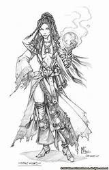 Coloring Diablo Wizard Drawing Pages Female Concept Character Adult Fantasy Gibbons Mark Drawings Characters Games Iii Book Sketch Printable Colouring sketch template