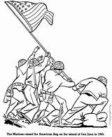 Coloring Pages Military Popular Iwo Jima History sketch template