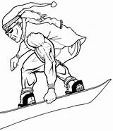Snowboard Snowboarding Esquiador Musculoso Narty Kolorowanki Kolorowanka sketch template