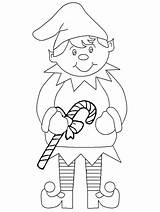 Elf Coloring Pages Cute Christmas Popular Elves sketch template